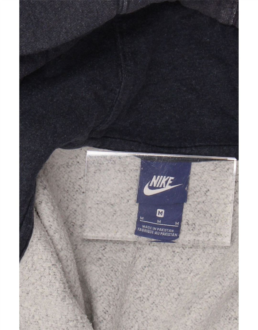 NIKE Mens Zip Hoodie Sweater Medium Navy Blue Cotton