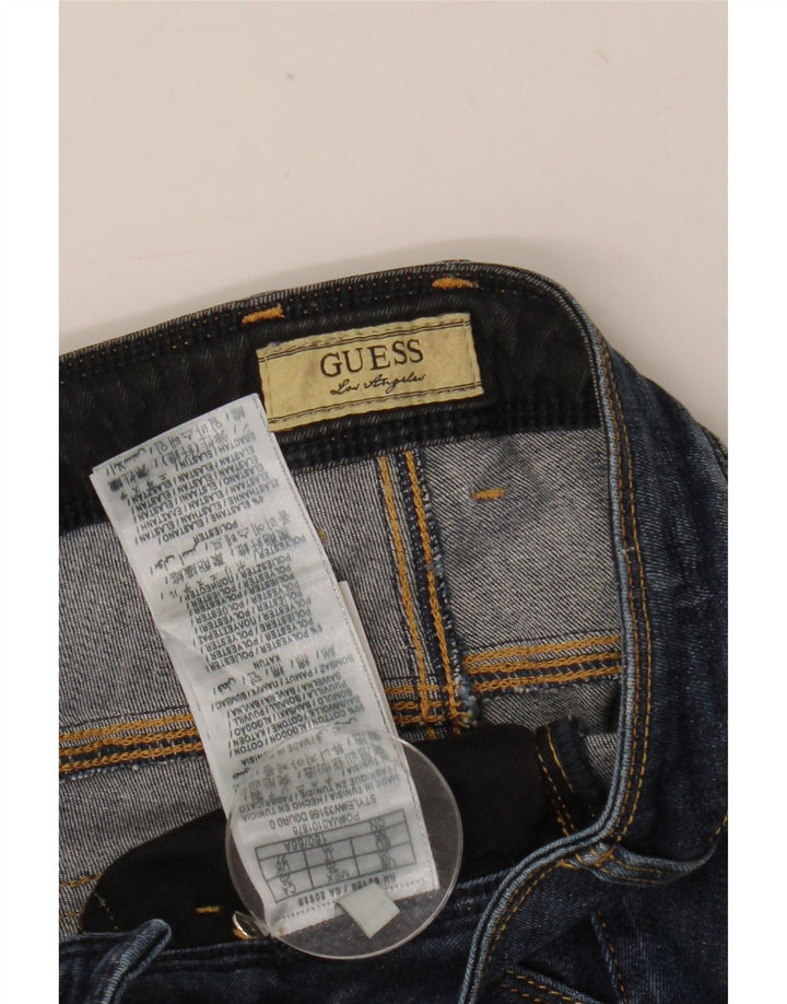 Guess Womens Rocket Distressed Skinny Jeans W25 L29 Navy Blue Cotton