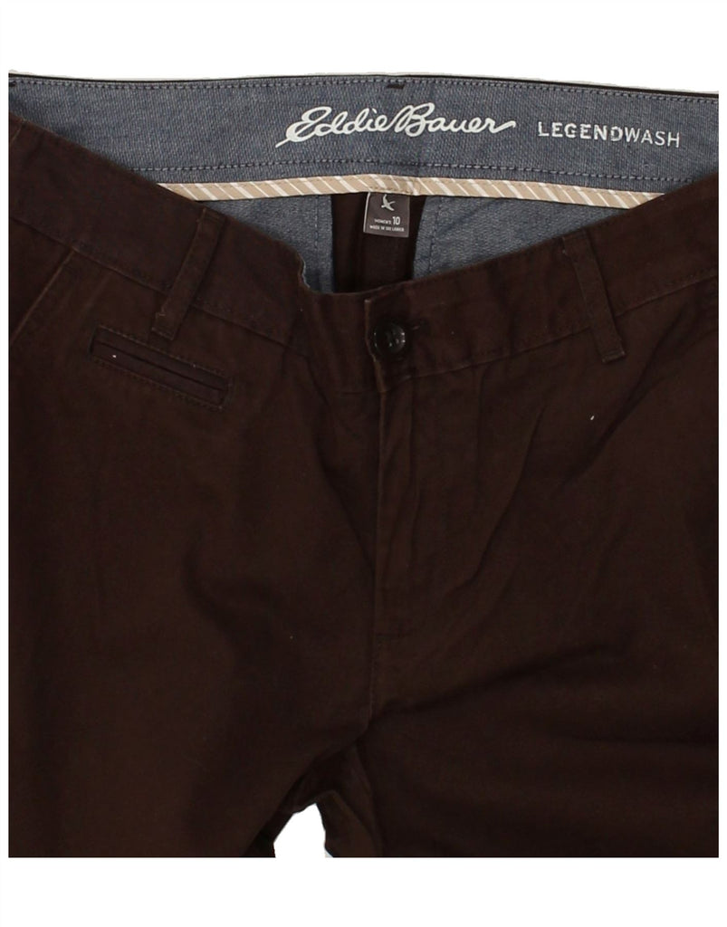 EDDIE BAUER Womens Slim Chino Trousers US 10 Large W34 L31 Brown Cotton | Vintage Eddie Bauer | Thrift | Second-Hand Eddie Bauer | Used Clothing | Messina Hembry 