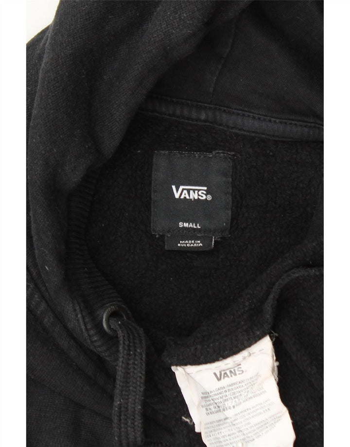 VANS Mens Graphic Hoodie Jumper Small Black Cotton