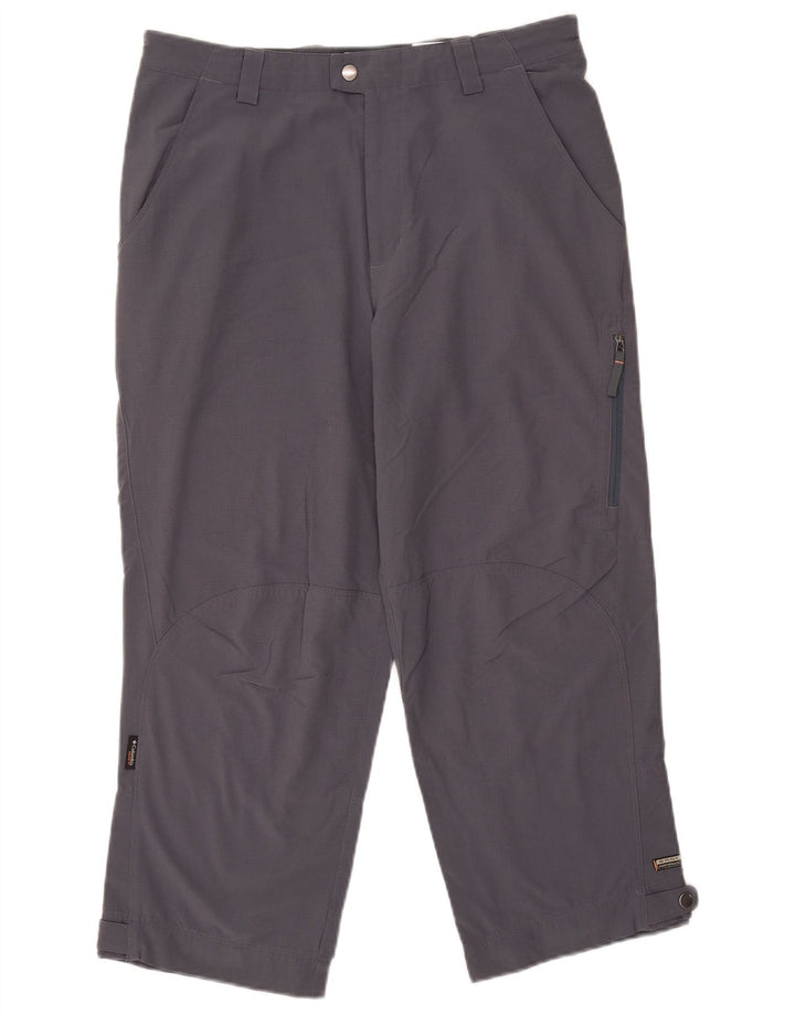 Columbia Mens Cargo Cropped Trousers Medium W32 L25 Grey Nylon
