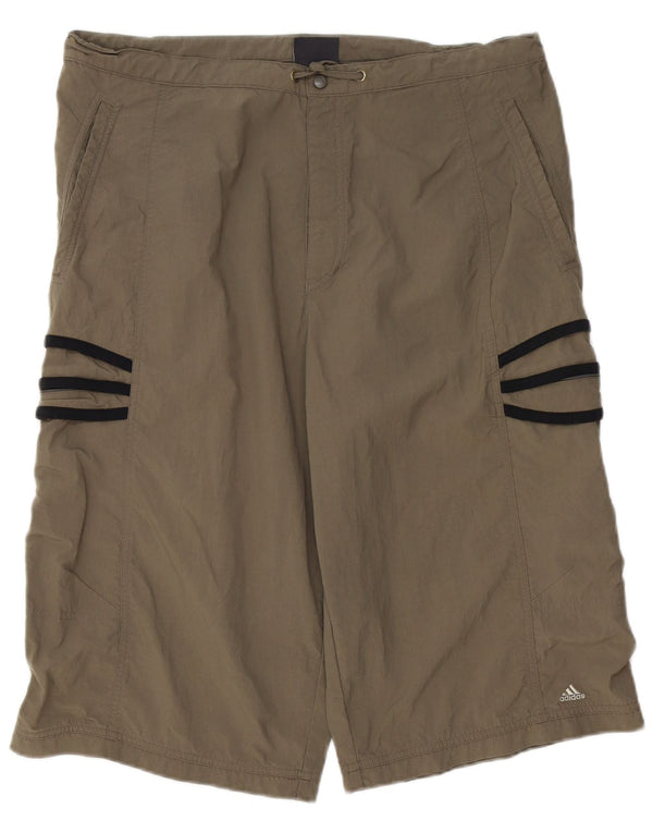 ADIDAS Mens Cargo Shorts W36 Large  Khaki Polyester
