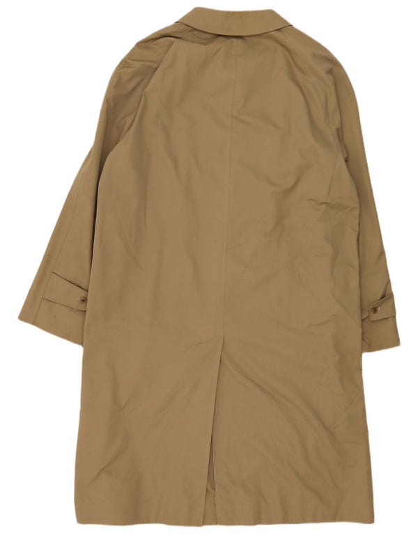Aquascutum Mens Trench Coat UK 44 2XL Khaki Cotton
