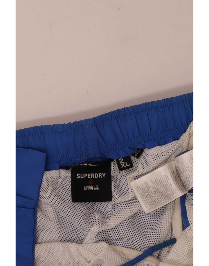 Superdry Mens Graphic Swimming Shorts 2XL Blue Polyester