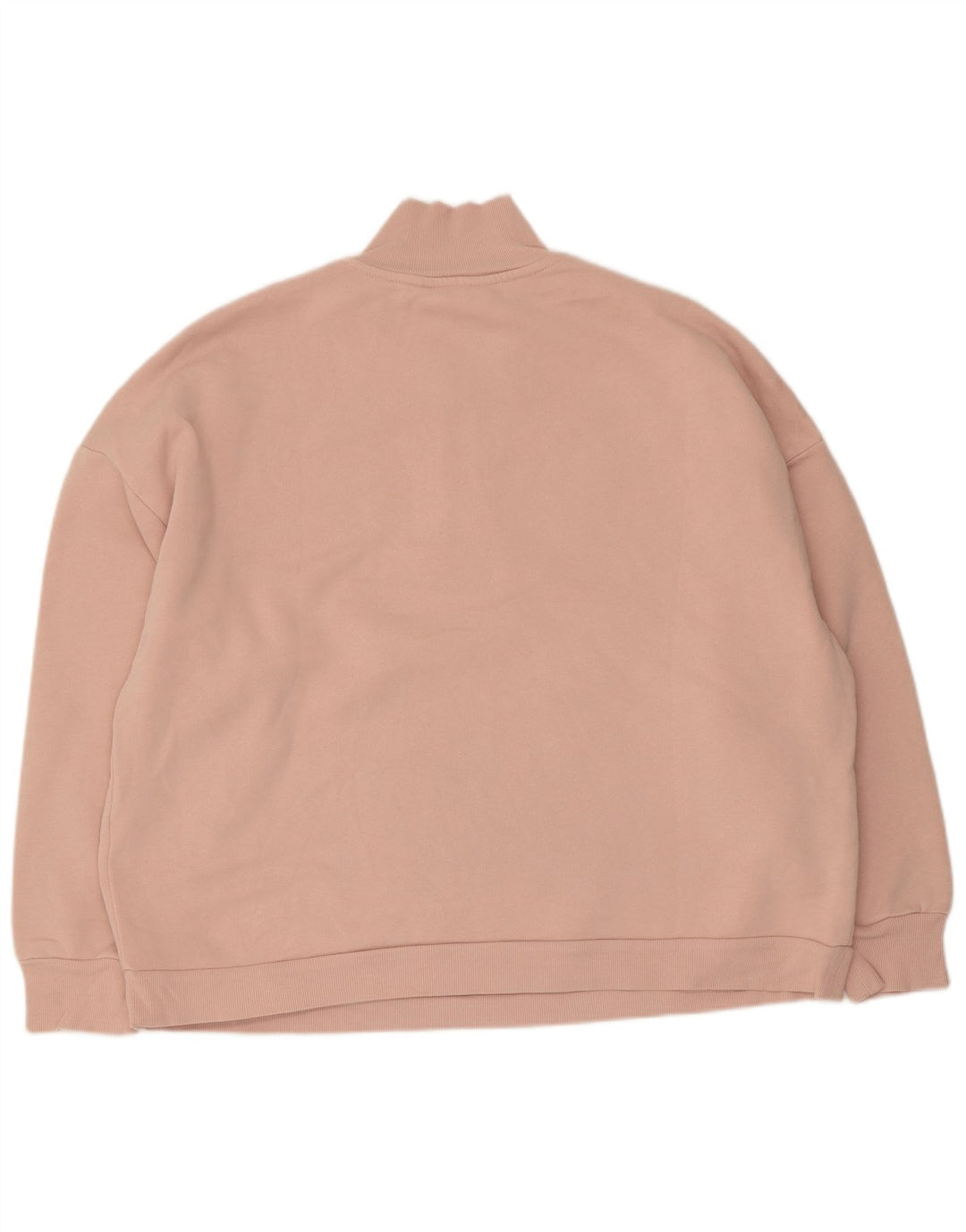 Marks & Spencer Womens Oversized Zip Neck Sweatshirt Jumper UK 18 XL Pink
