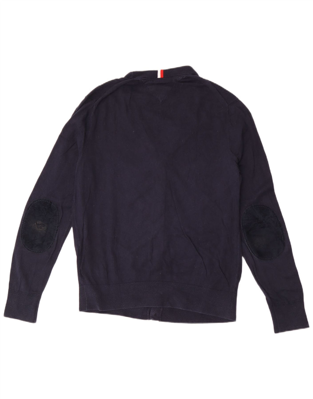 Tommy Hilfiger Mens Cardigan Sweater Large Navy Blue Cotton