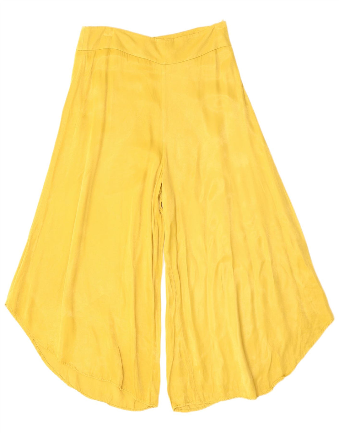 Zara Womens High Waist Cullotes Capri Trousers Medium W28 L21 Yellow