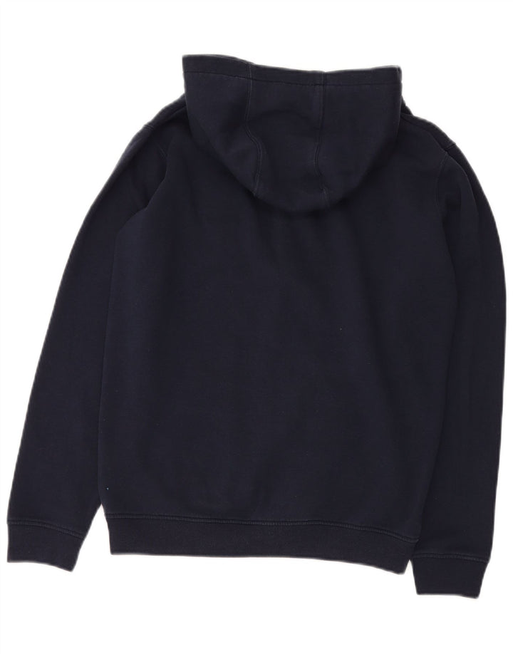 LYLE & SCOTT Boys Zip Neck Hoodie Jumper 12-13 Years Navy Blue Cotton