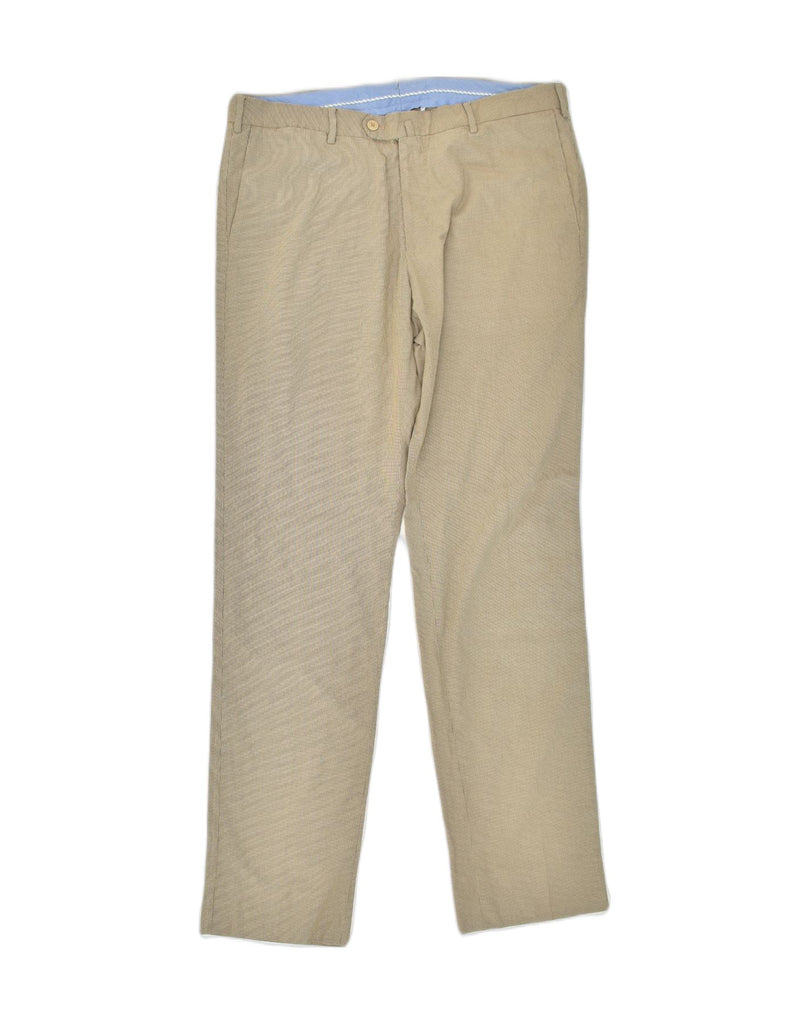 MASSIMO DUTTI Mens Straight Chino Trousers W34 L34 Beige Cotton | Vintage Massimo Dutti | Thrift | Second-Hand Massimo Dutti | Used Clothing | Messina Hembry 