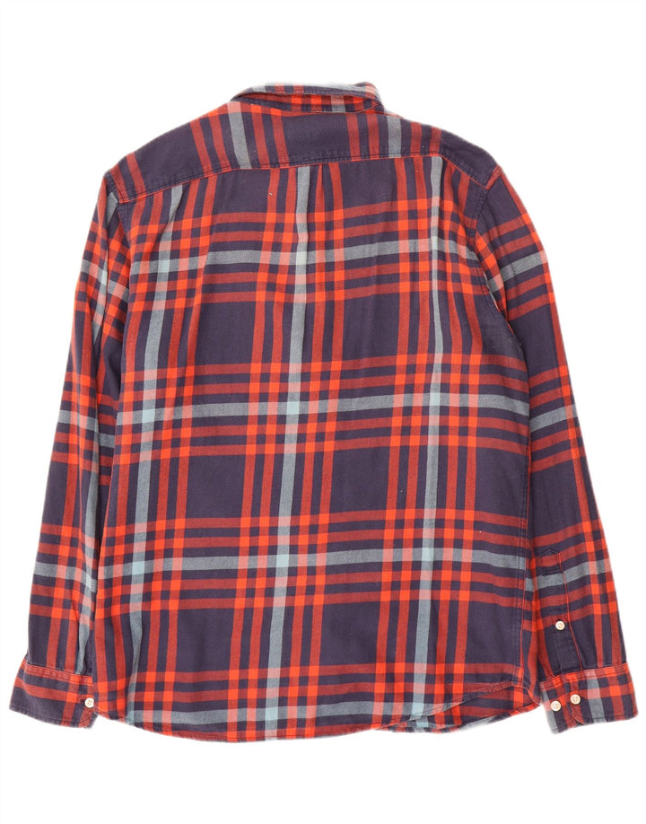 Lee Mens Flannel Shirt XL Blue Check Cotton