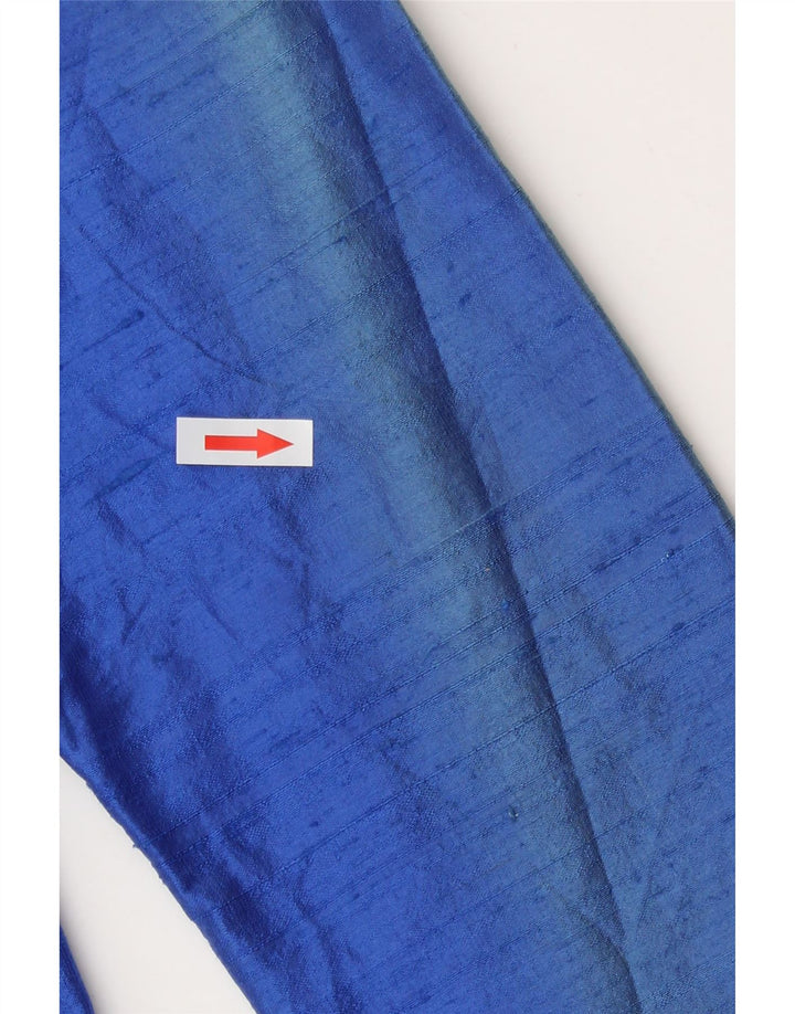 Vintage Womens Blazer Jacket UK 12 Medium Blue Silk