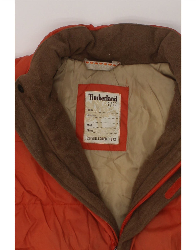 TIMBERLAND Baby Boys Padded Jacket 18-24 Months Orange Polyester | Vintage Timberland | Thrift | Second-Hand Timberland | Used Clothing | Messina Hembry 