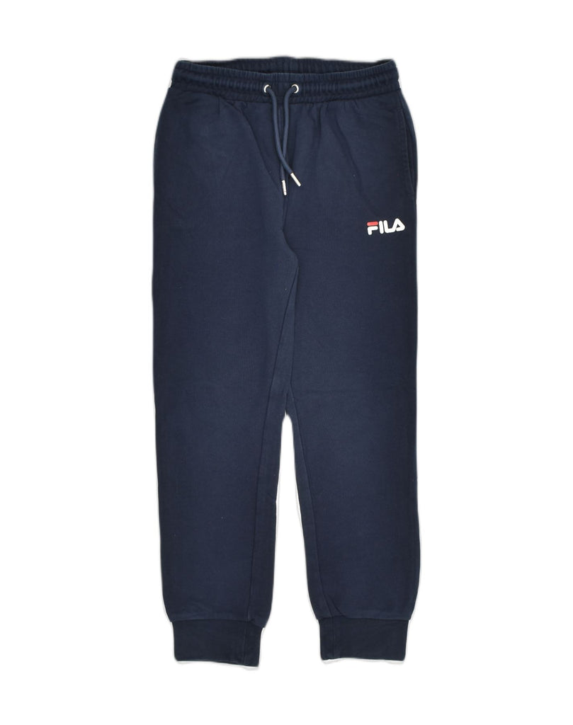 FILA Boys Tracksuit Trousers Joggers 9-10 Years Navy Blue Cotton | Vintage Fila | Thrift | Second-Hand Fila | Used Clothing | Messina Hembry 