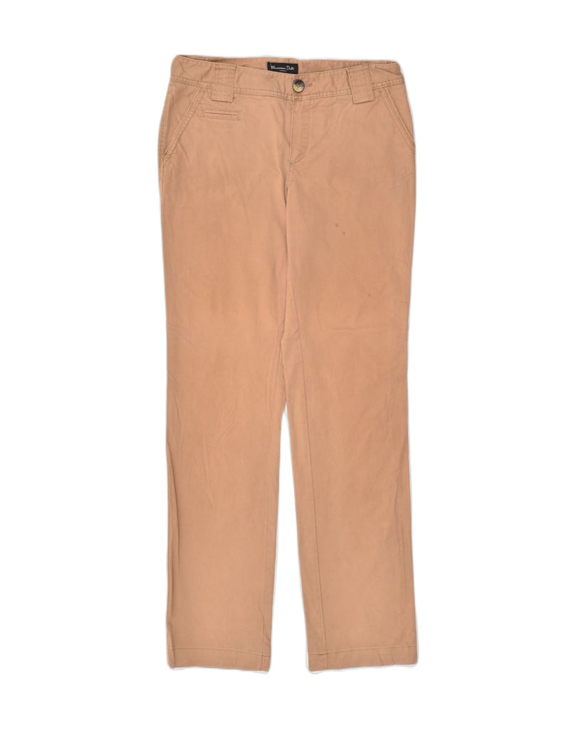 MASSIMO DUTTI Womens Straight Chino Trousers W28 L31 Brown Cotton | Vintage Massimo Dutti | Thrift | Second-Hand Massimo Dutti | Used Clothing | Messina Hembry 