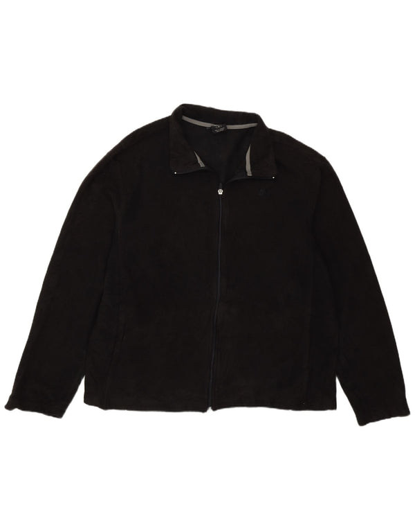 Starter Mens Fleece Jacket UK 38 Medium Black Polyester