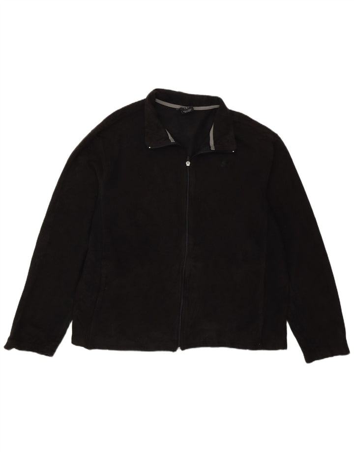 Starter Mens Fleece Jacket UK 38 Medium Black Polyester