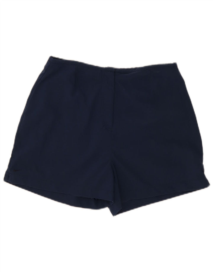 Nike Womens Shorts UK 12 Medium W28 Navy Blue Nylon