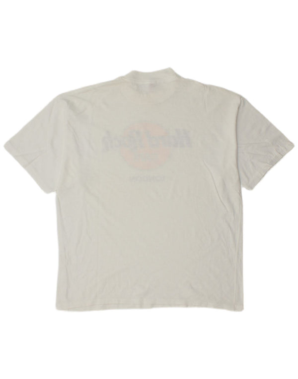 Hard Rock Cafe Mens London Graphic T-Shirt Top Large White Cotton