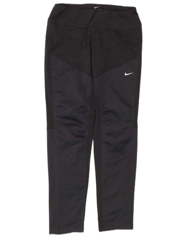 Nike Womens Dri Fit Leggings UK 10 Small Black Polyester
