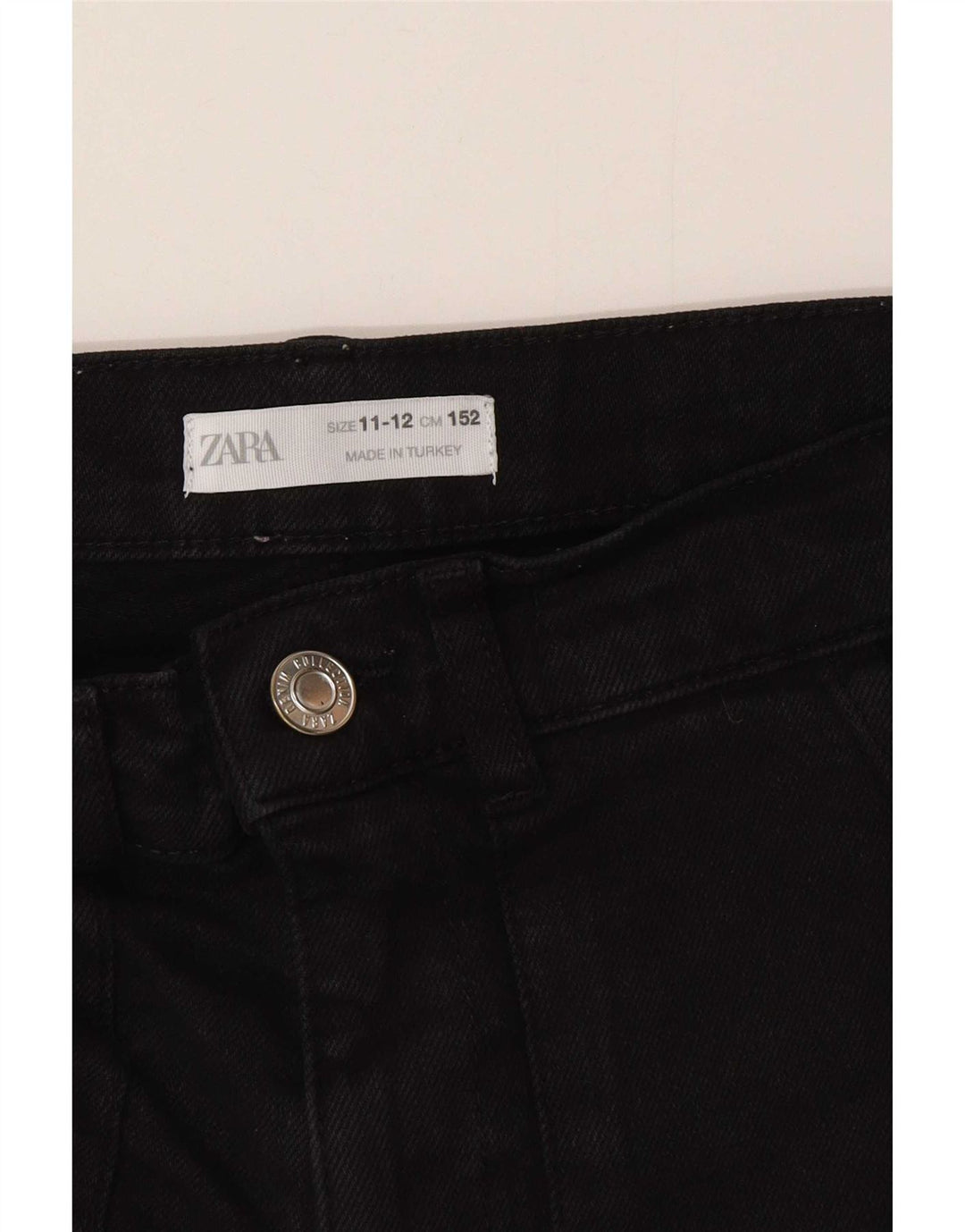 Zara Girls Cargo Flared Jeans 11-12 Years W24 L27 Black