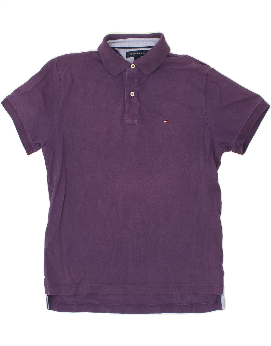 TOMMY HILFIGER Mens Polo Shirt Small Purple Cotton Vintage Tommy Hilfiger and Second-Hand Tommy Hilfiger from Messina Hembry 