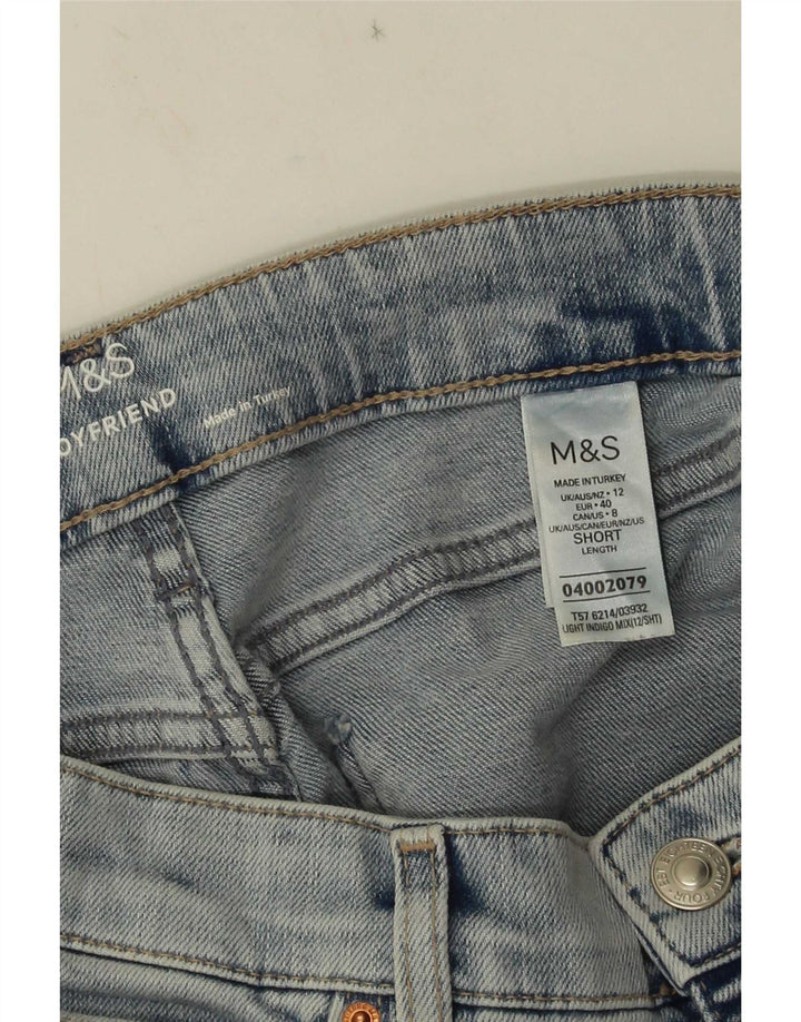 Marks & Spencer Womens Tapered Jeans UK 12 Medium W28 L27 Blue