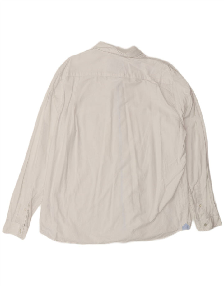 Lacoste Mens Regular Fit Shirt Size 44 XL White Cotton