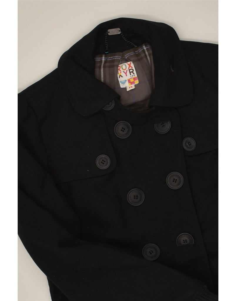 ROXY Womens Bomber Jacket UK 6 XS Black Polyester | Vintage Roxy | Thrift | Second-Hand Roxy | Used Clothing | Messina Hembry 