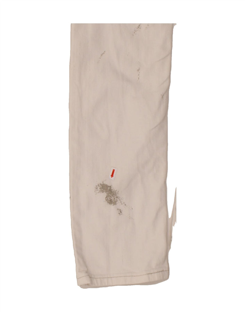 LEVI'S Womens 571 Slim Fit Slim Jeans W30 L34 White Cotton Classic Vintage Levi's and Second-Hand Levi's from Messina Hembry 