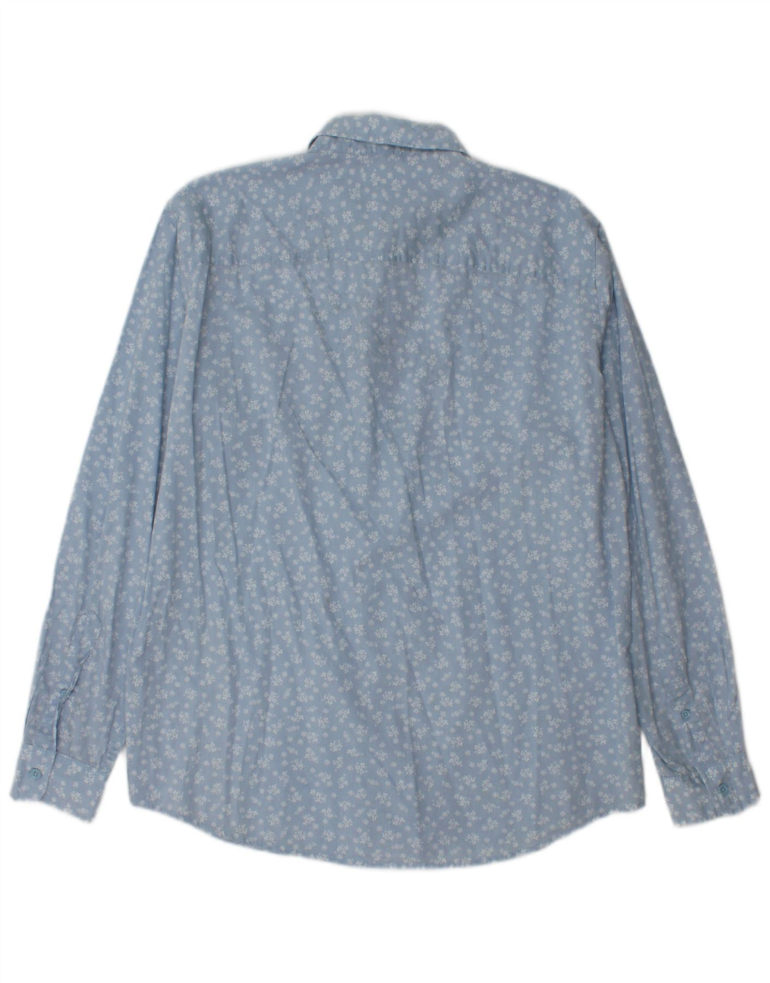 Benetton Mens Shirt Medium Blue Floral