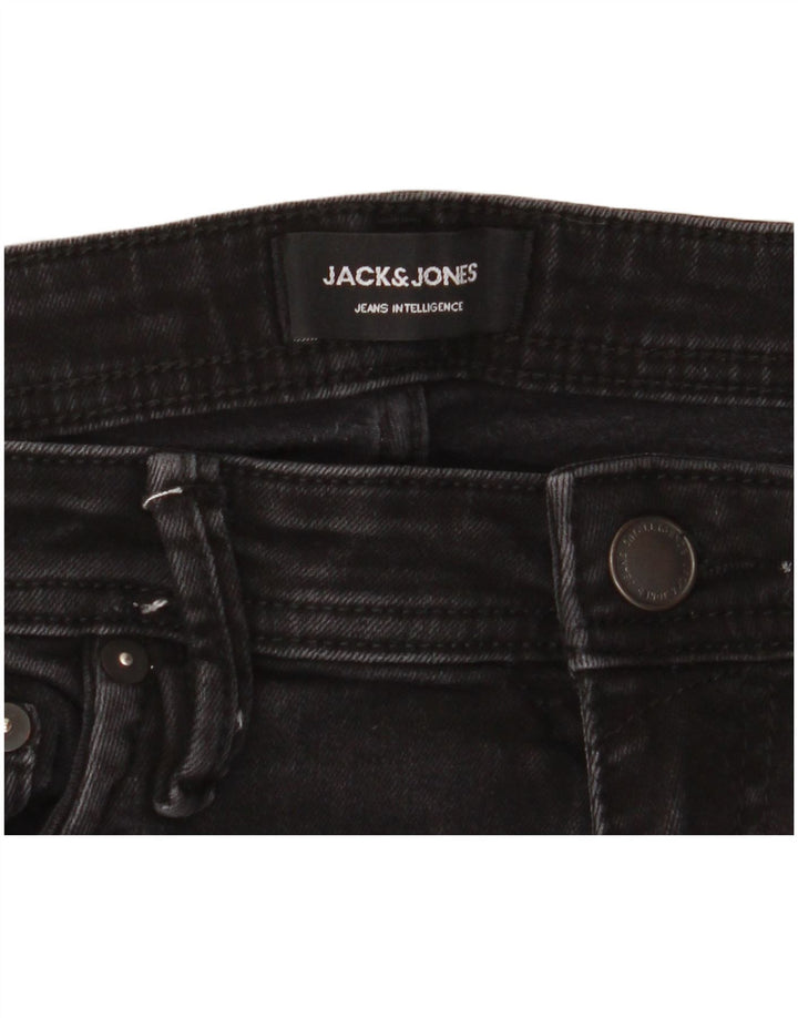 Jack & Jones Mens GLENN Slim Jeans W33 L32 Black Cotton