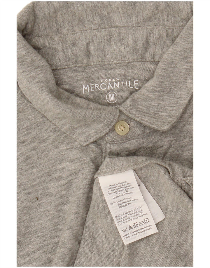J. CREW Mens Mercantile Polo Shirt Medium Grey Cotton