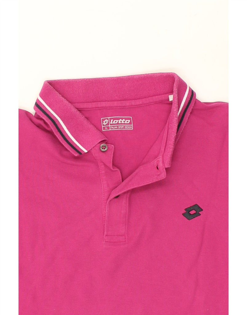 LOTTO Mens Polo Shirt XL Pink Cotton | Vintage Lotto | Thrift | Second-Hand Lotto | Used Clothing | Messina Hembry 