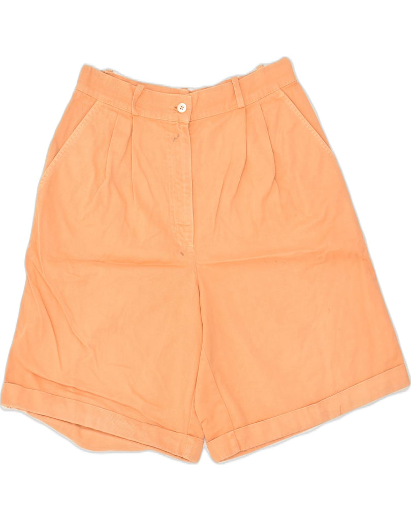 VINTAGE Womens High Waist Chino Shorts W26 Small Orange Cotton | Vintage Vintage | Thrift | Second-Hand Vintage | Used Clothing | Messina Hembry 