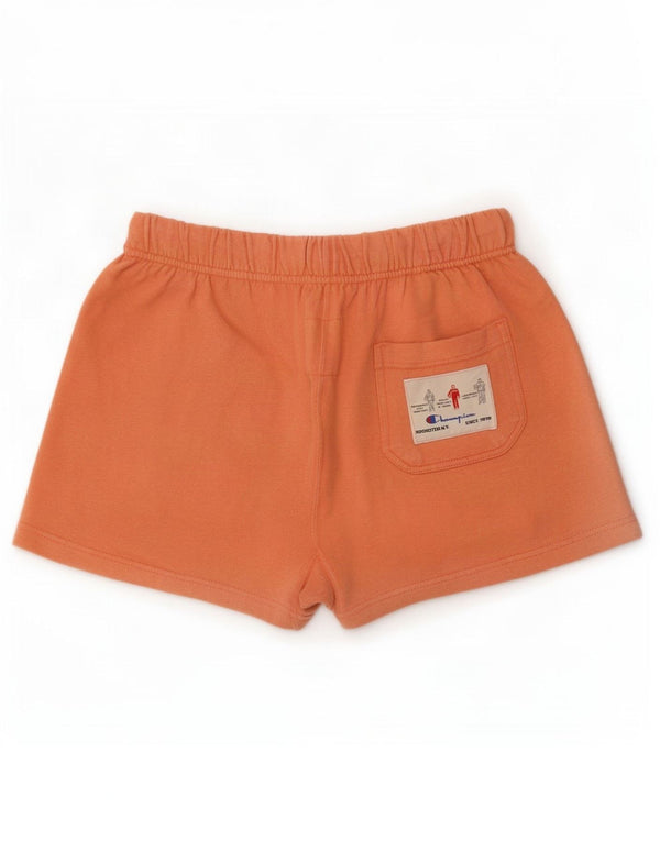 Champion Womens Sport Shorts UK 14 Medium Orange Cotton
