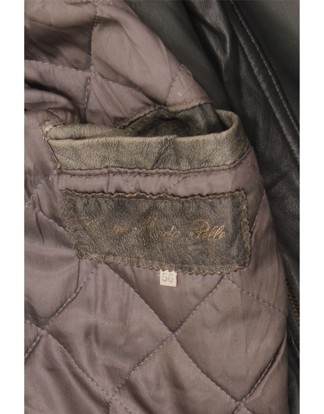 Vintage Mens Leather Jacket IT 56 3XL Black