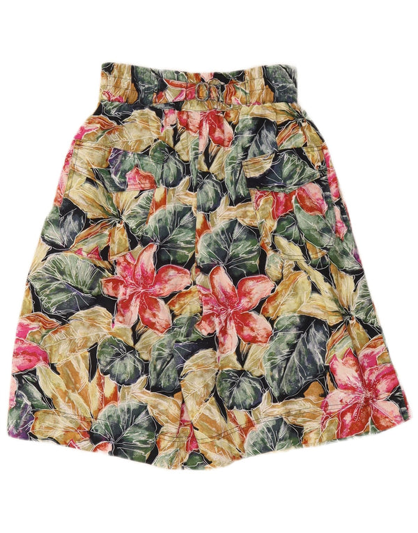 Vintage Womens Bermuda Shorts IT 44 Medium W28 Multicoloured Floral