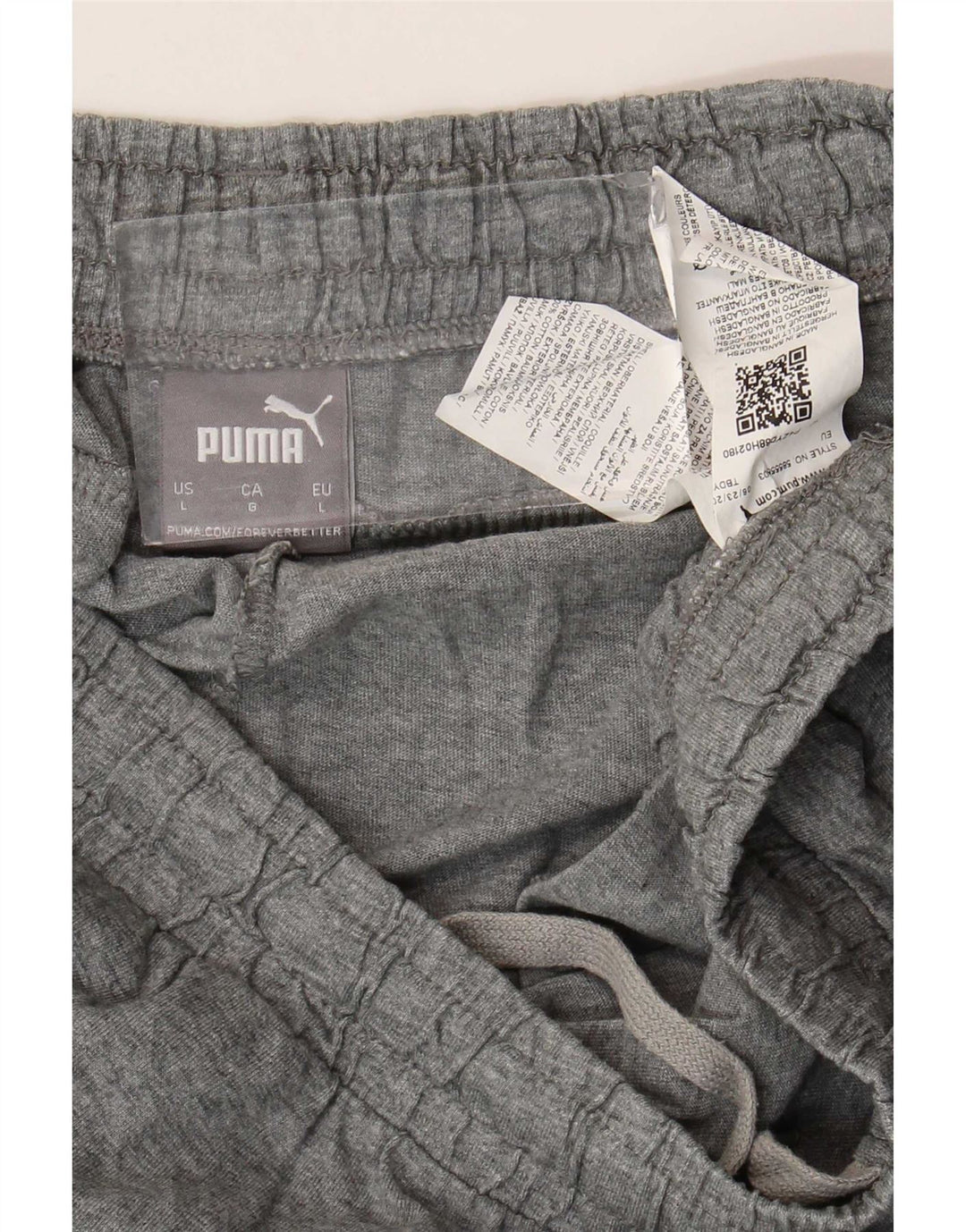 Puma Mens Graphic Tracksuit Trousers Joggers Large Grey Cotton