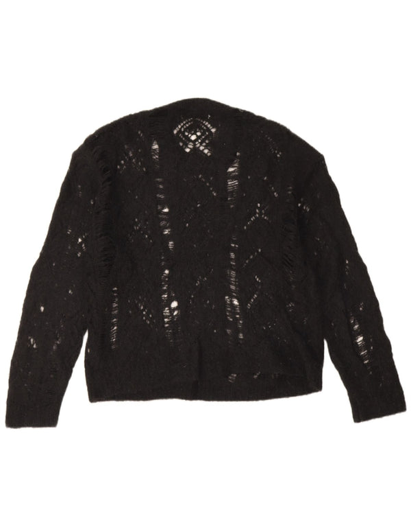 Zara Womens Crew Neck Jumper Sweater UK 14 Medium Black