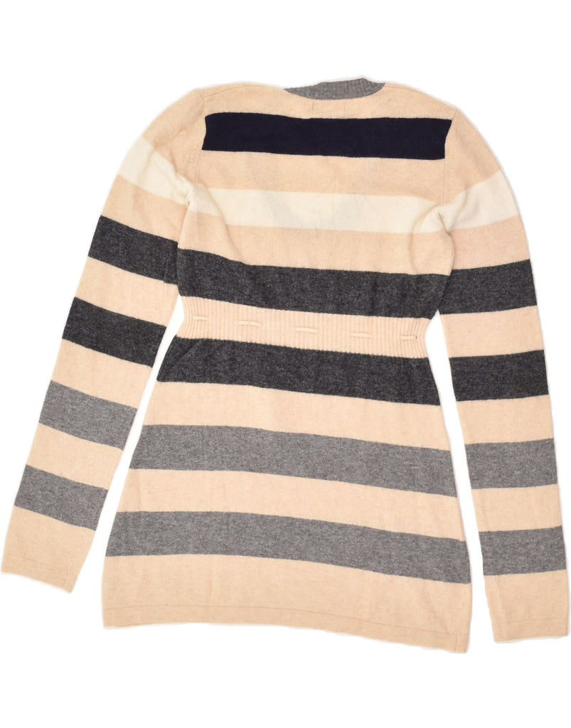 WOOLRICH Womens Crew Neck Jumper Sweater UK 10 Small Beige Striped | Vintage Woolrich | Thrift | Second-Hand Woolrich | Used Clothing | Messina Hembry 