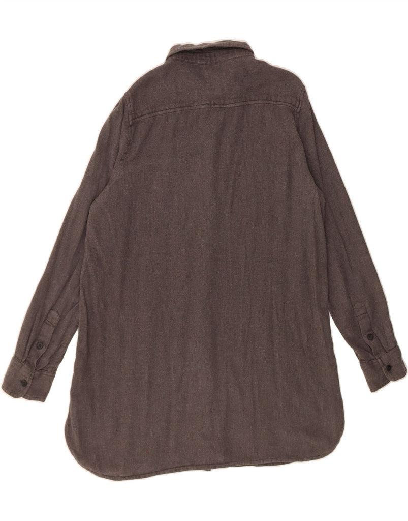 FAT FACE Womens Long Sleeve Shirt Dress UK 14 Medium Grey Cotton Vintage Fat Face and Second-Hand Fat Face from Messina Hembry 