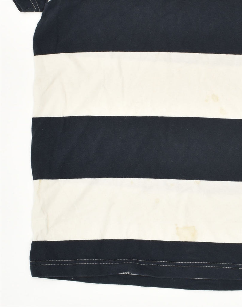 HOLLISTER Womens T-Shirt Top UK 14 Medium Black Striped Cotton | Vintage Hollister | Thrift | Second-Hand Hollister | Used Clothing | Messina Hembry 