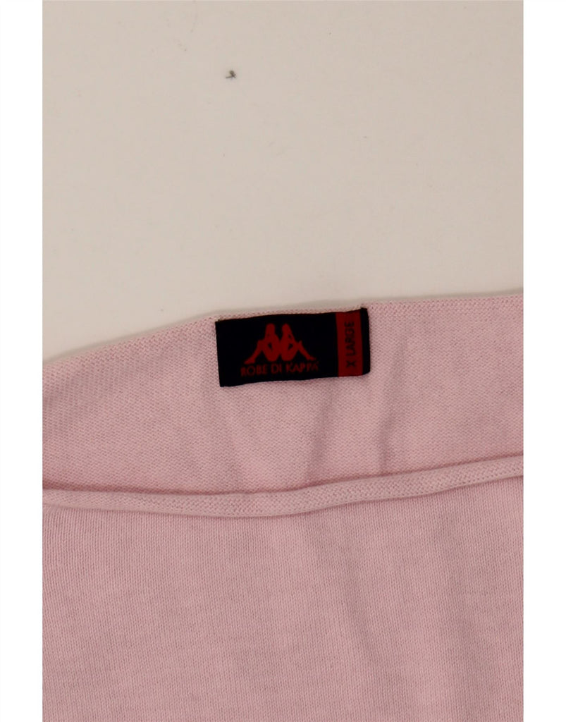 KAPPA Womens Boat Neck Jumper Sweater UK 18 XL Pink Cotton Vintage Kappa and Second-Hand Kappa from Messina Hembry 