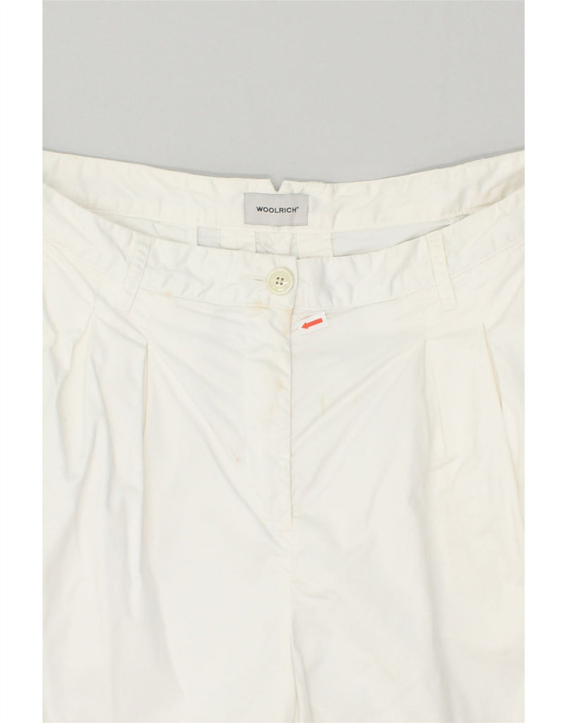 WOOLRICH Womens Chino Shorts W30 Medium White Cotton | Vintage Woolrich | Thrift | Second-Hand Woolrich | Used Clothing | Messina Hembry 