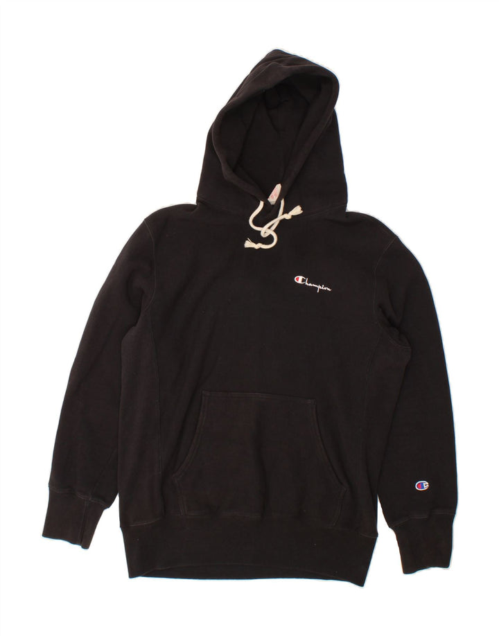 CHAMPION Womens Reverse Weave Hoodie Jumper XL Black Cotton Vintage Champion and Second-Hand Champion from Messina Hembry 