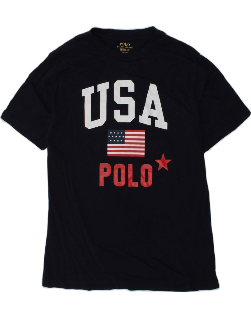 POLO RALPH LAUREN Boys Graphic T-Shirt Top 10-11 Years Medium Navy Blue | Vintage Polo Ralph Lauren | Thrift | Second-Hand Polo Ralph Lauren | Used Clothing | Messina Hembry 