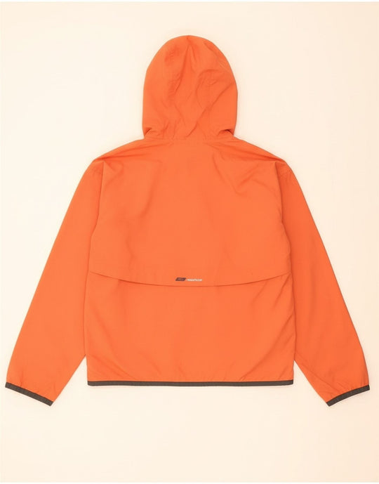 REEBOK Womens Hooded Rain Jacket UK 16 Large Orange Vintage