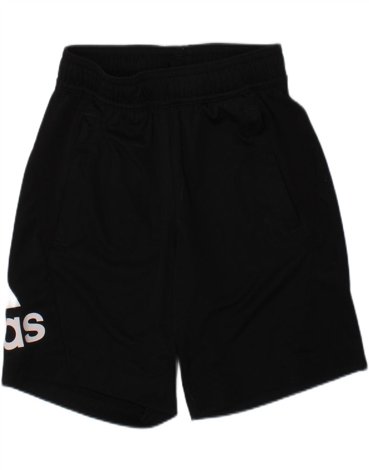 ADIDAS Boys Climacool Graphic Sport Shorts 7-8 Years XS Black Polyester Vintage Adidas and Second-Hand Adidas from Messina Hembry 