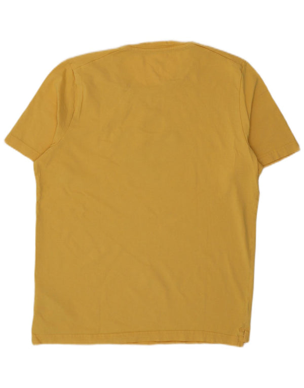 Puma Mens Graphic T-Shirt Top Large Yellow Cotton