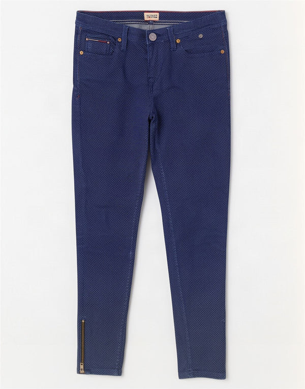 Tommy Hilfiger Womens Skinny Jeans W28 L28 Blue Spotted Cotton